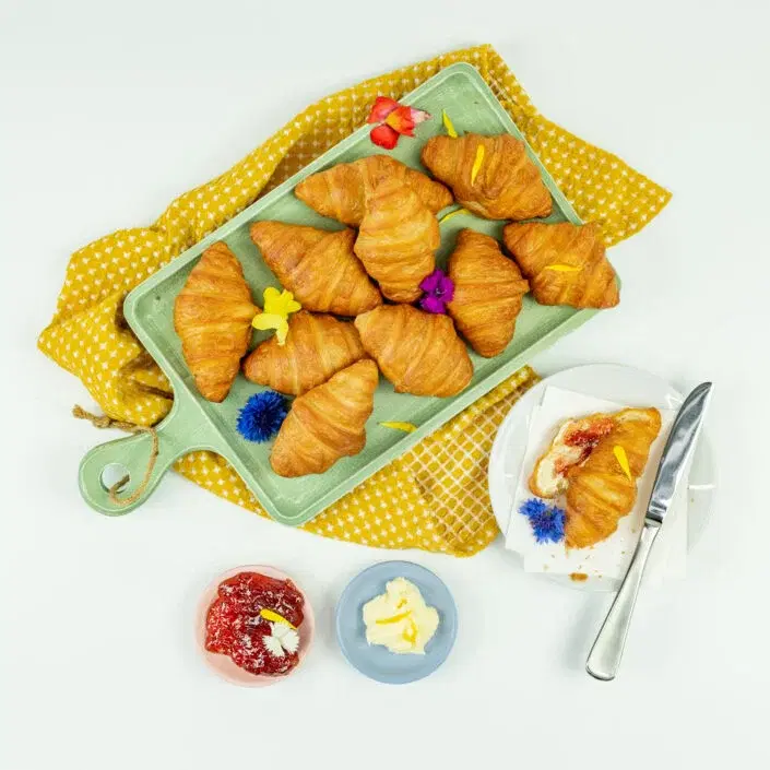 Mini Croissants with Butter & Jam