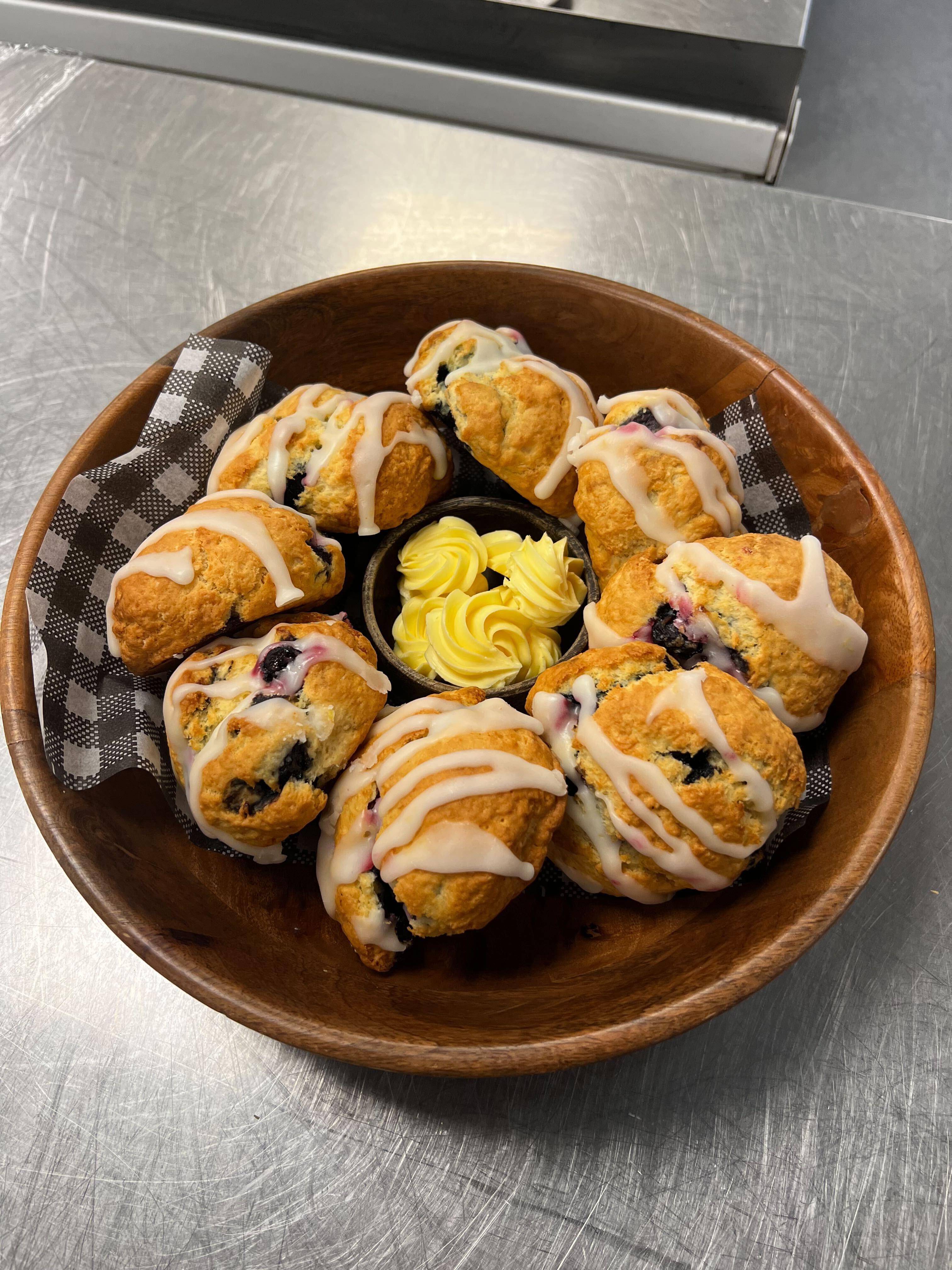 Blueberry Lemon Drizzle Scone