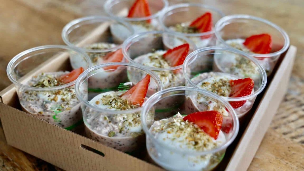 Coconut & Strawberry Bircher Muesli Platter