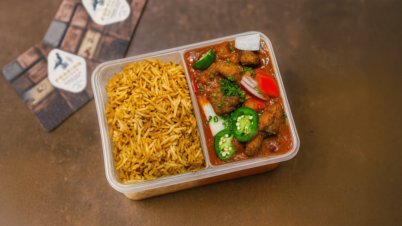 Chilly Chicken with Rice or Noodles