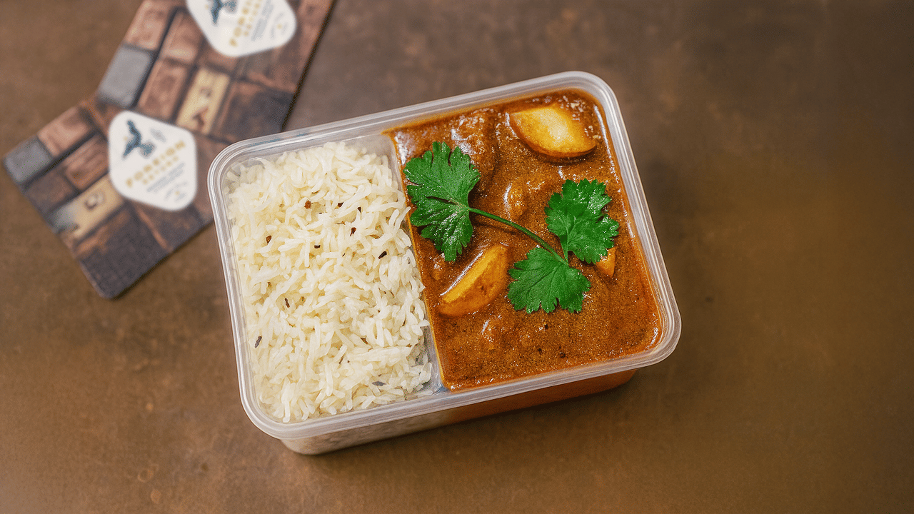 Railway Mutton Curry with Jeera Rice