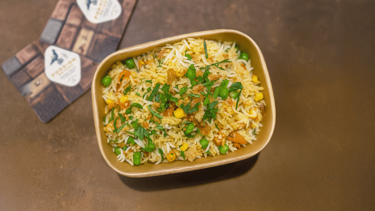 Seasonal Vegetable Biryani, Raita