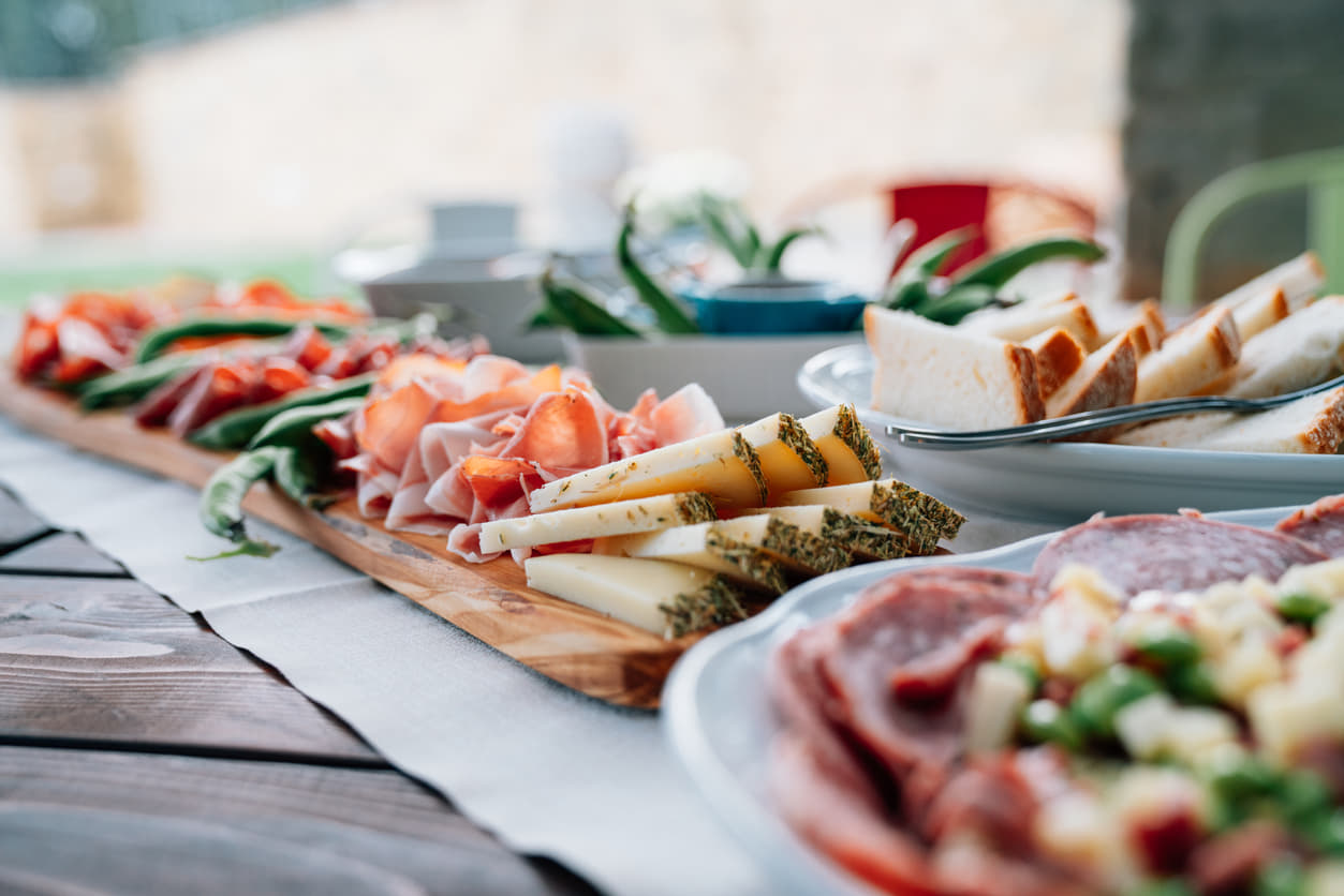 Cheese & Charcuterie Board with Seasonal Fruit