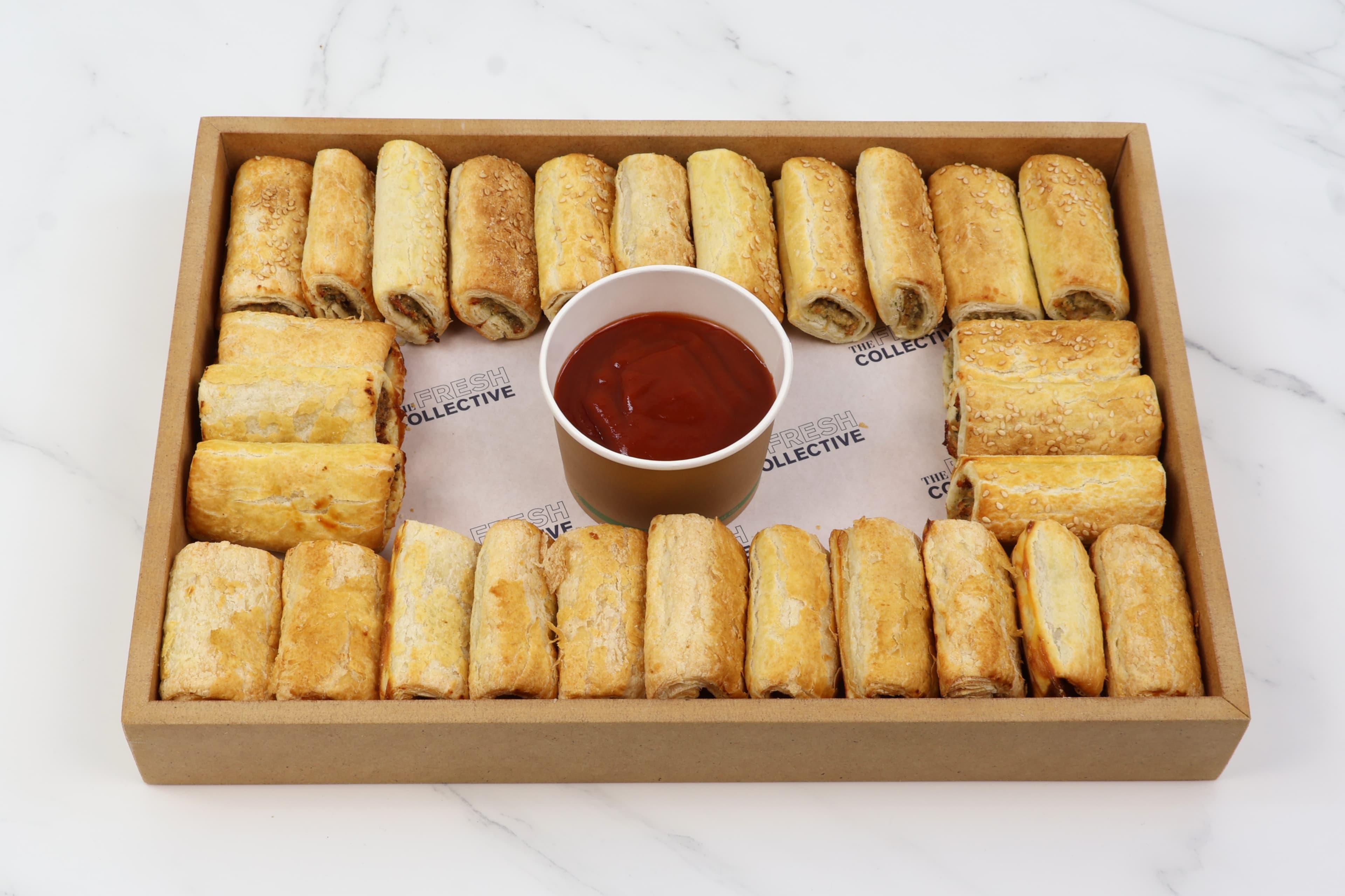 Warm Mixed Party Sausage Rolls
