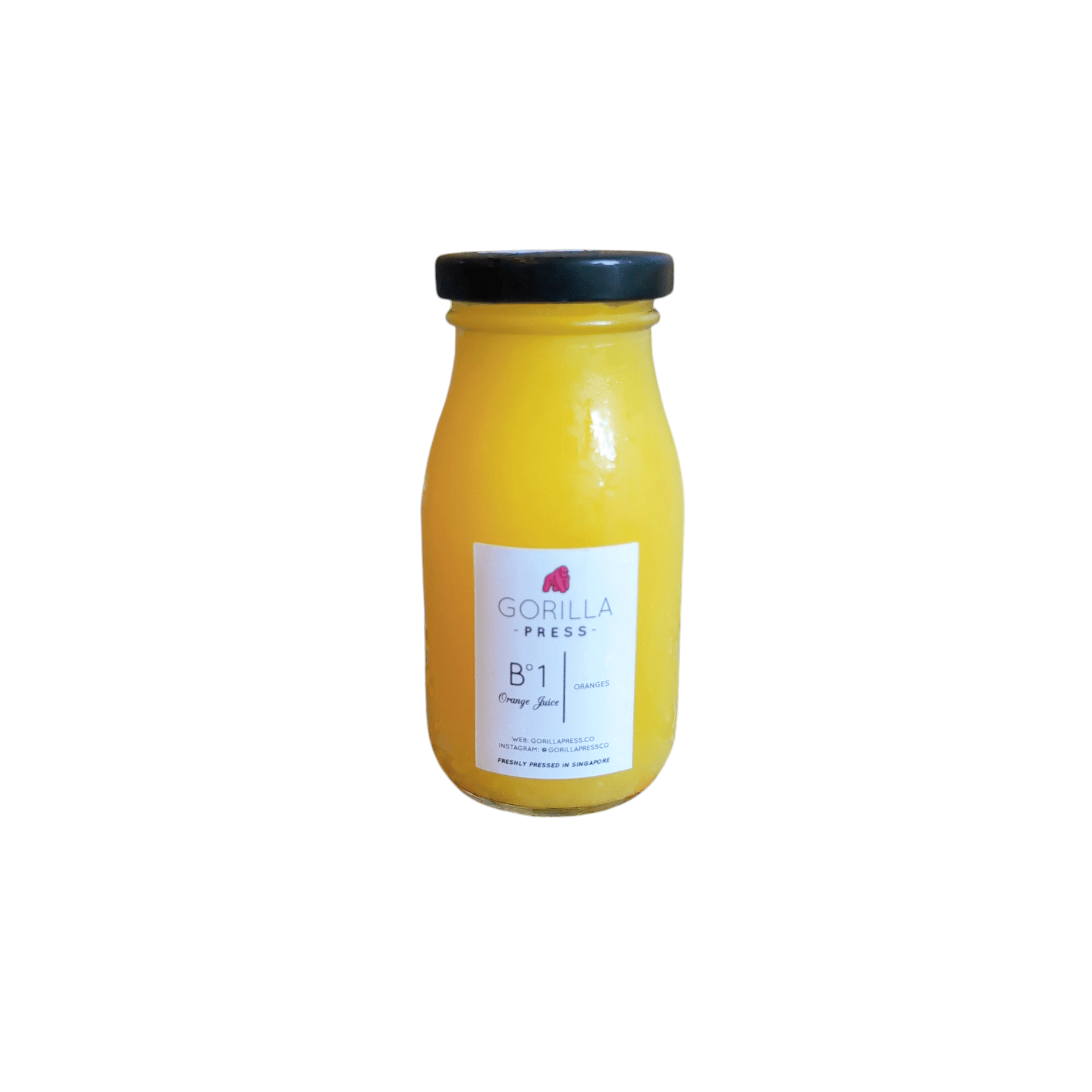 100% Orange Juice Glass Bottle