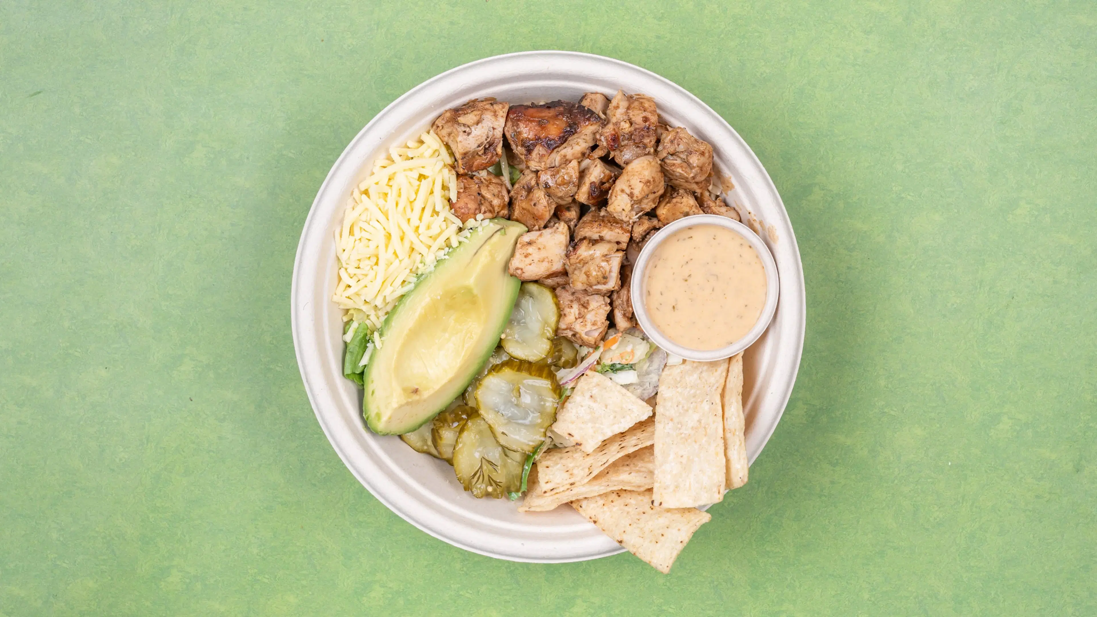 Blackened Chicken Burger Bowl