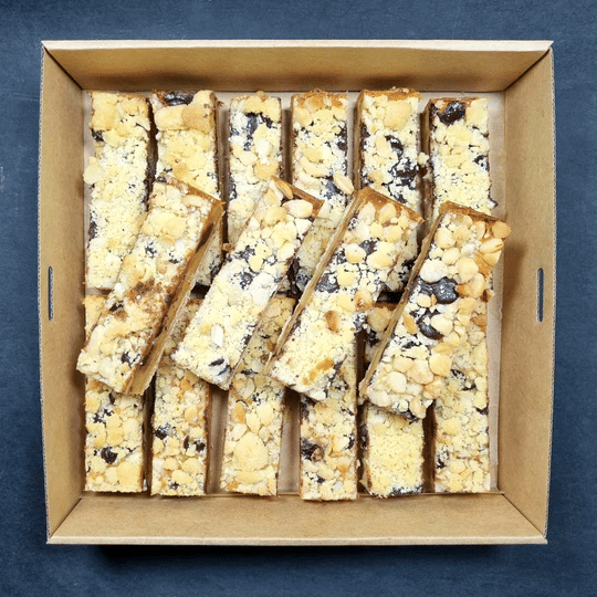 Caramel Macadamia Crumble Slice