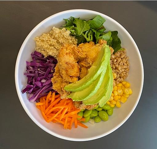 Korean Fried Chicken Salad Bowl