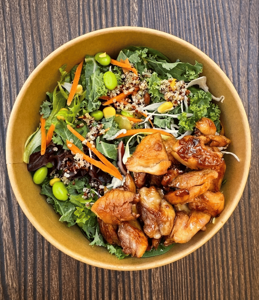 Loaded Salad with Teriyaki BBQ Chicken
