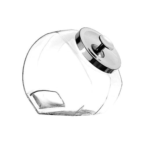 Jar Counter Top Glass 3.8L with Chrome Lid Penny Candy Anchor Hocking