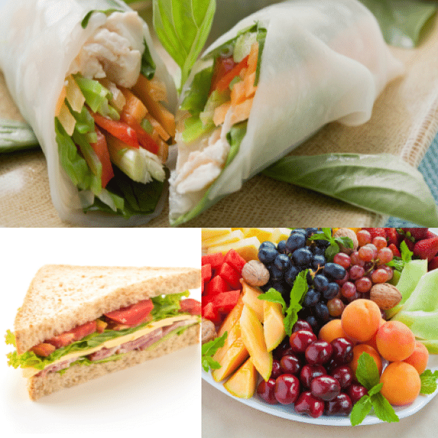 Gourmet Sandwich, Rice Paper Roll & Fruit Platter Package