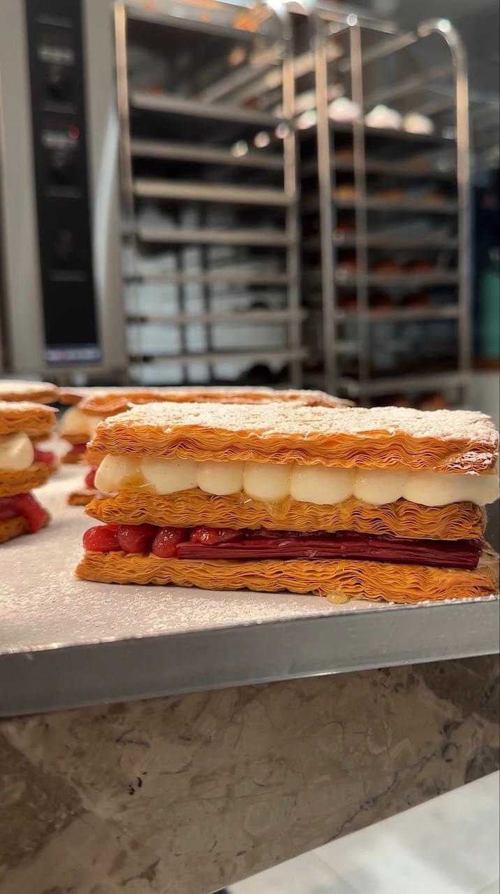 Rhubarb Mille Feuille