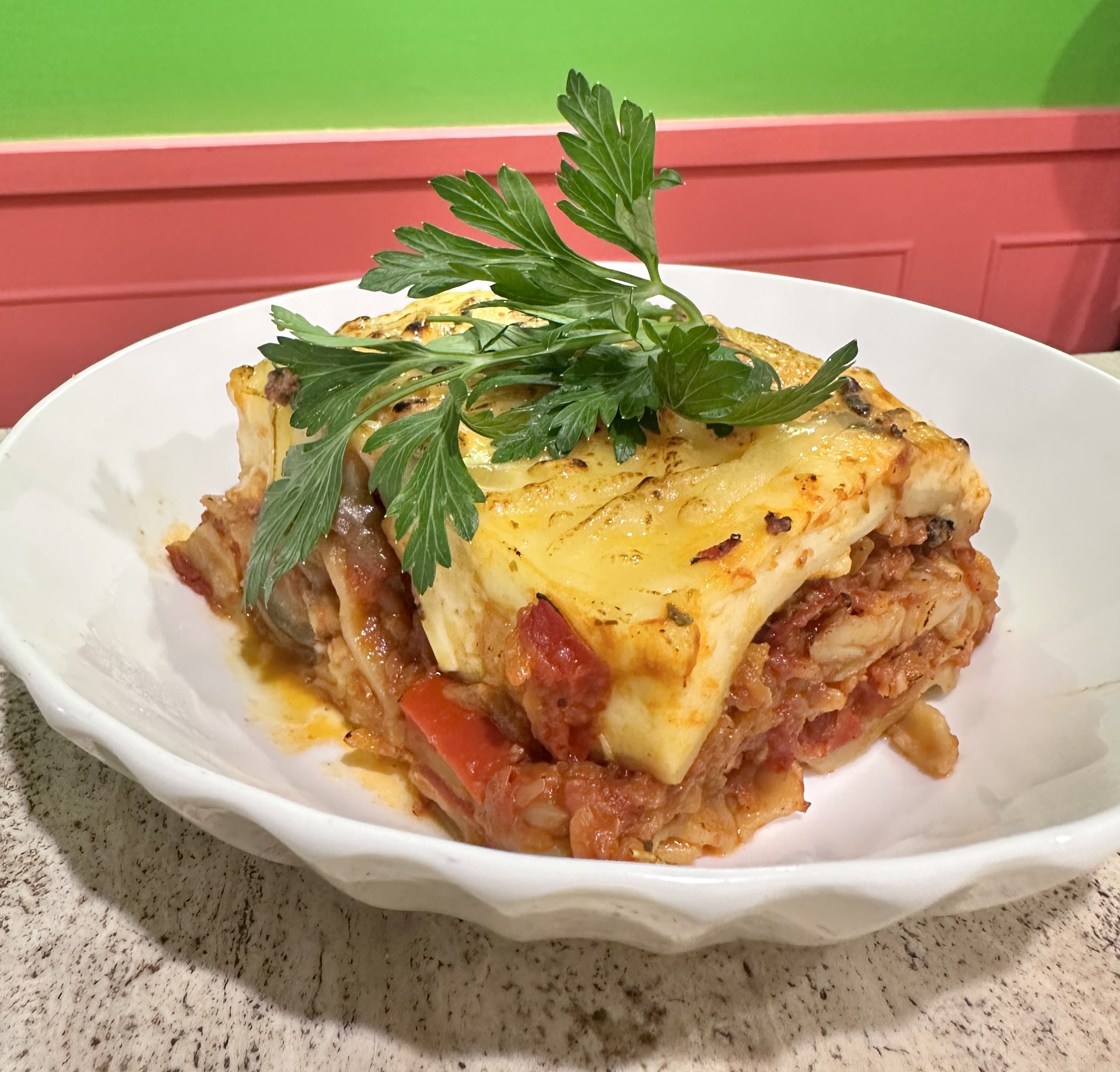 Rich Slow Cooked Vegetable Lasagna