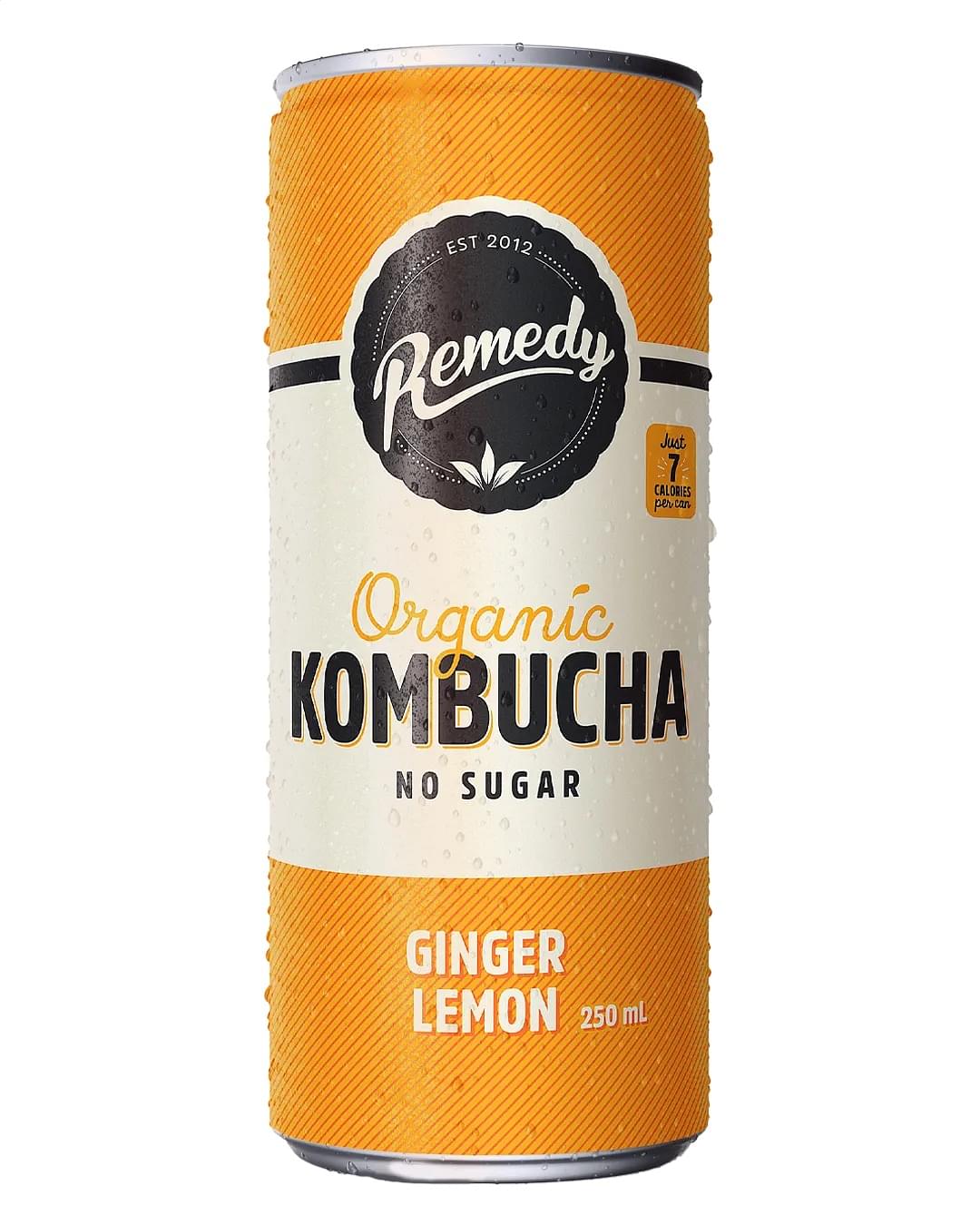 Remedy Kombucha Ginger & Lemon (24 x 250ml Cans)