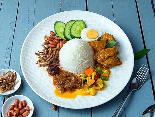 Nasi Lemak Beef Rendang with Rice