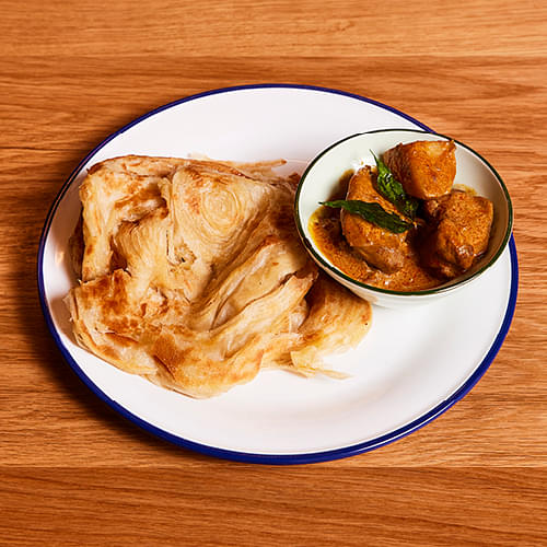 Roti Canai with Curry Chicken