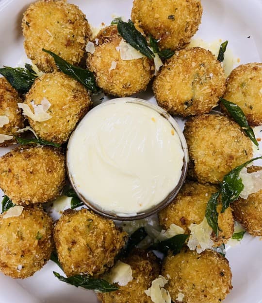 Silverbeet, Porcini Mushroom & Fontina Suppli