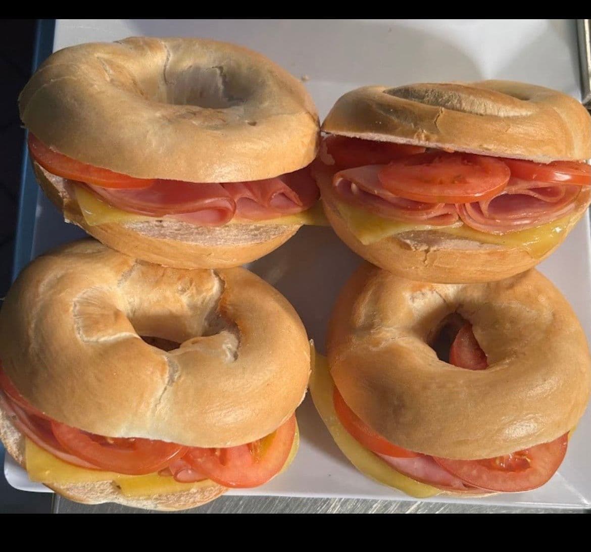 Bagel Ham & Swiss Cheese