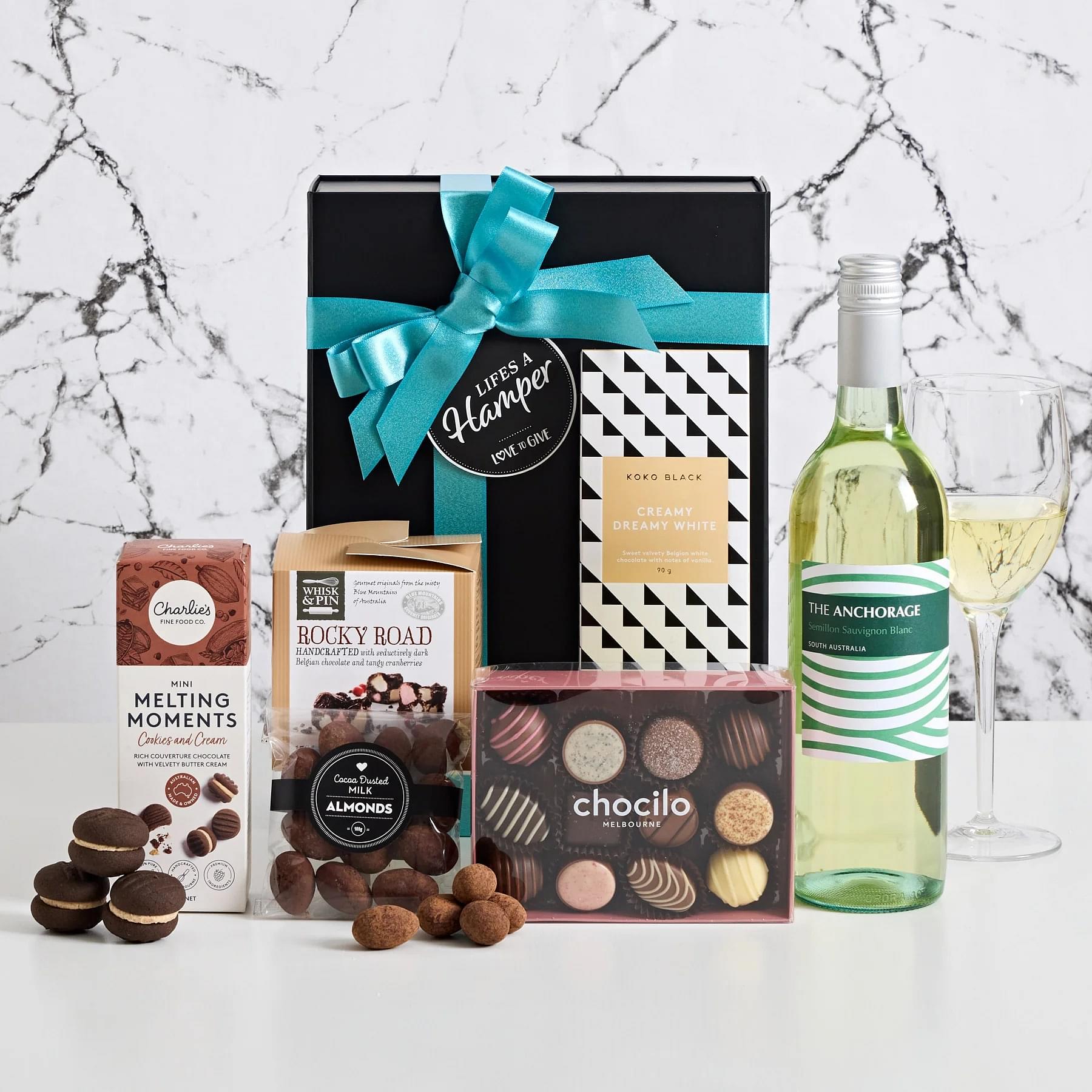 White Wine & Chocolates Hamper