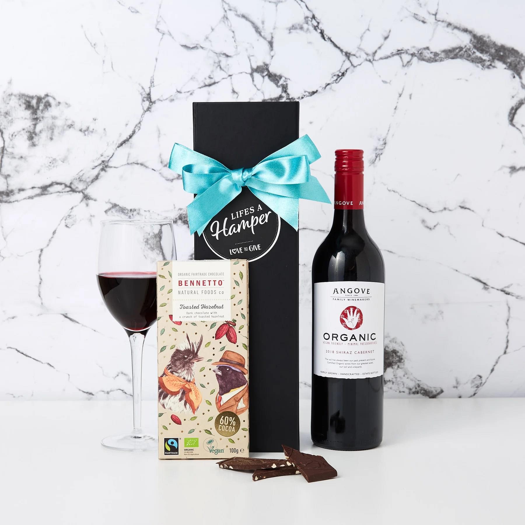 Angove Organic Red Wine & Chocolate Hamper