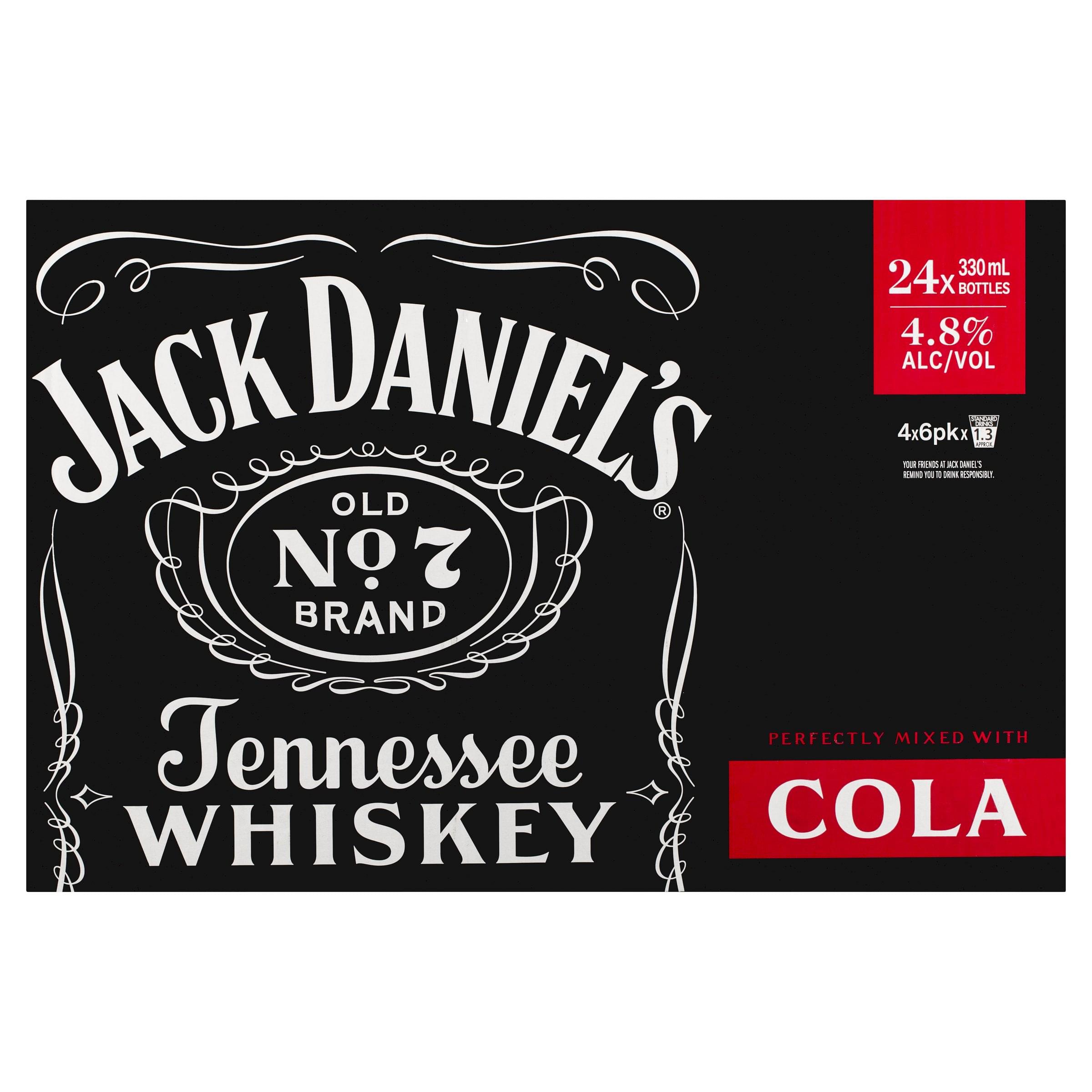 Jack Daniels & Cola Bottle (24 x 330mL)