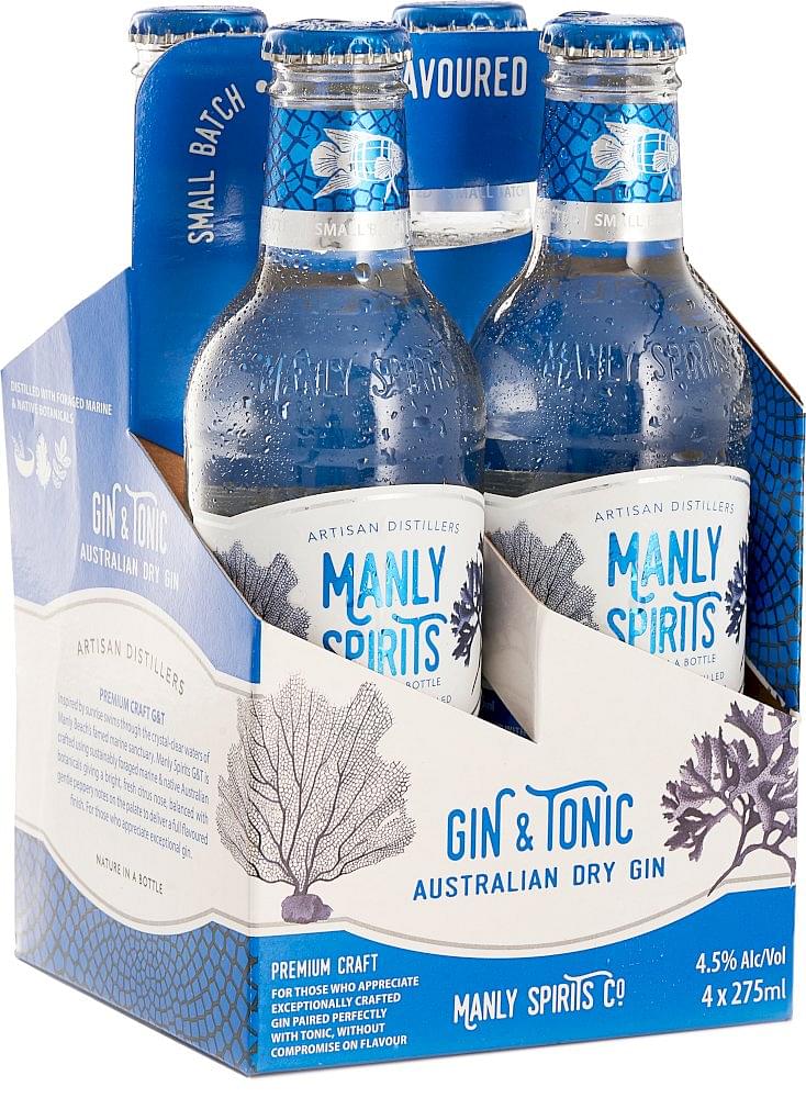 Manly Spirits Australian Dry Gin & Tonic Bottle