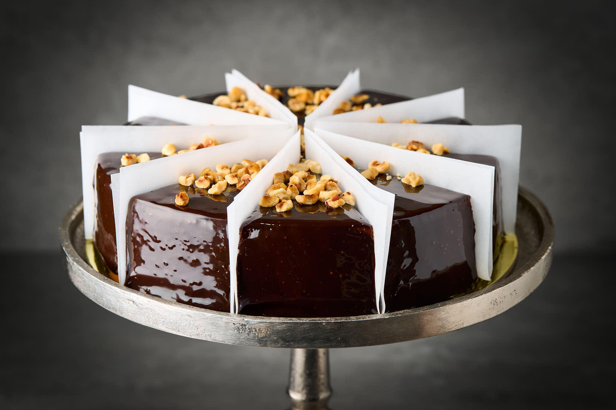 Pre-Sliced Chocolate Truffle Cake