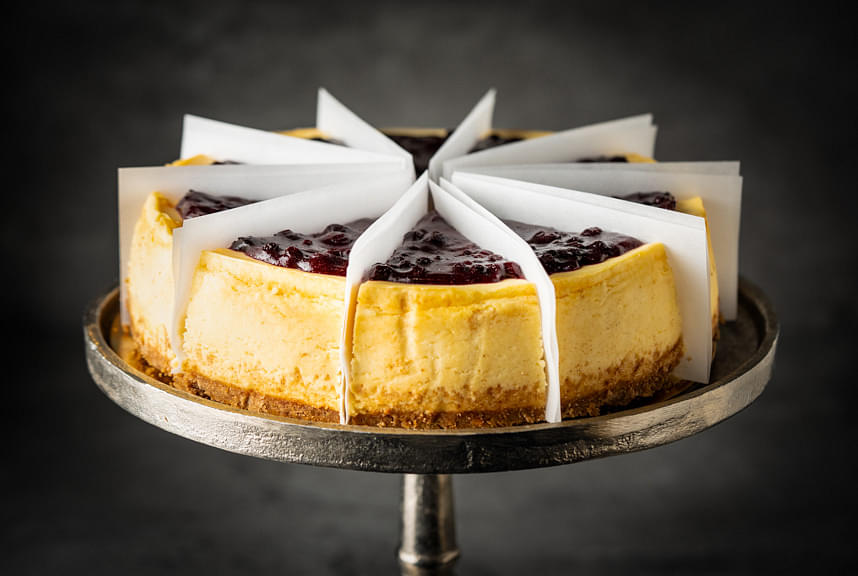 Pre-Sliced Blueberry Cheesecake