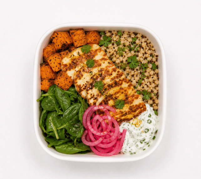 Hot Honey Halloumi & Grain Hot Box