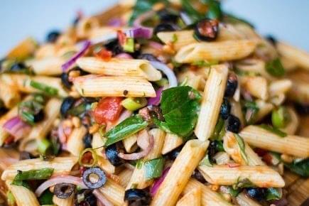 Penne, Olives, Tomatoes