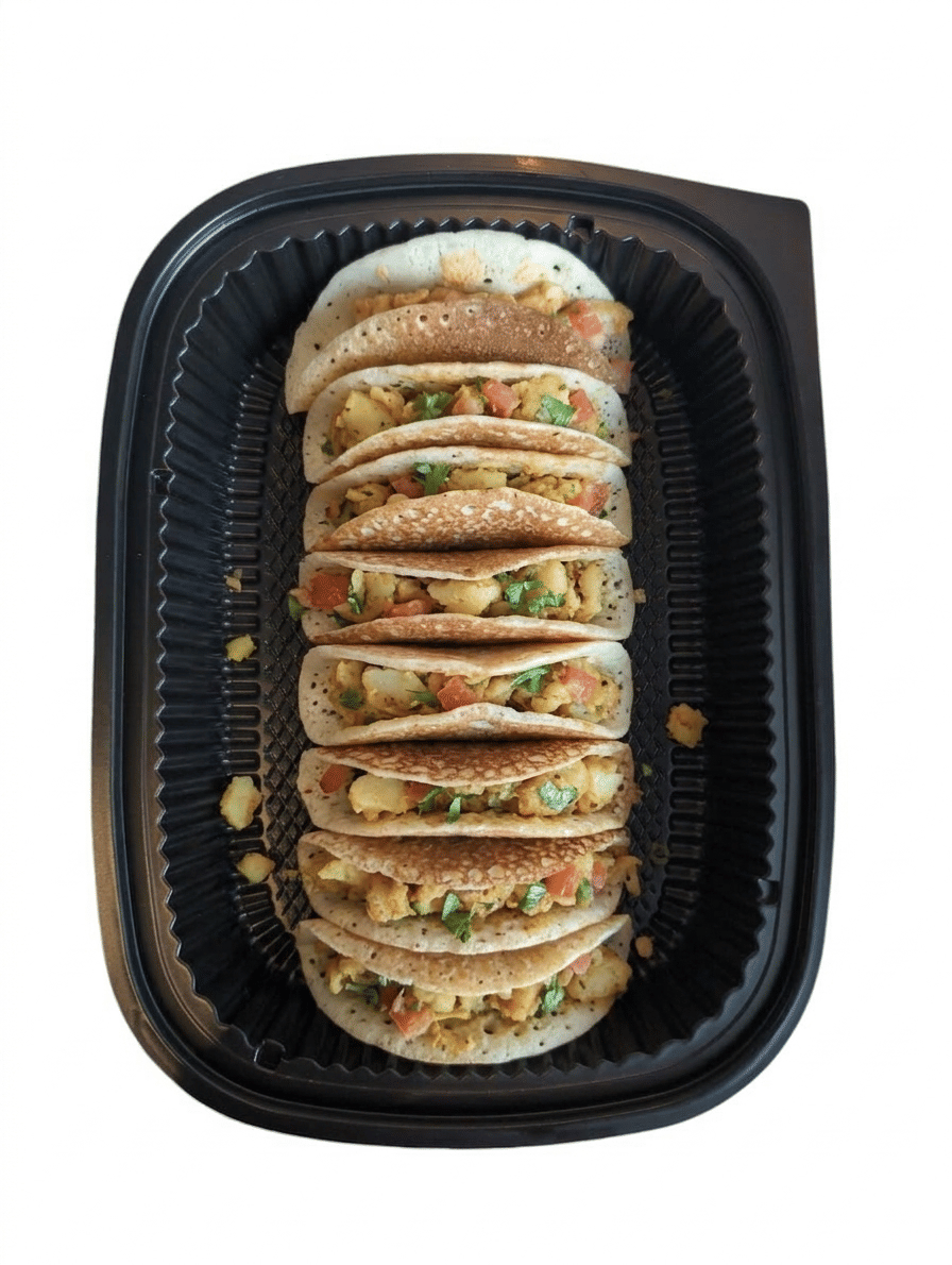Crispy Chicken Dosa Taco Platter