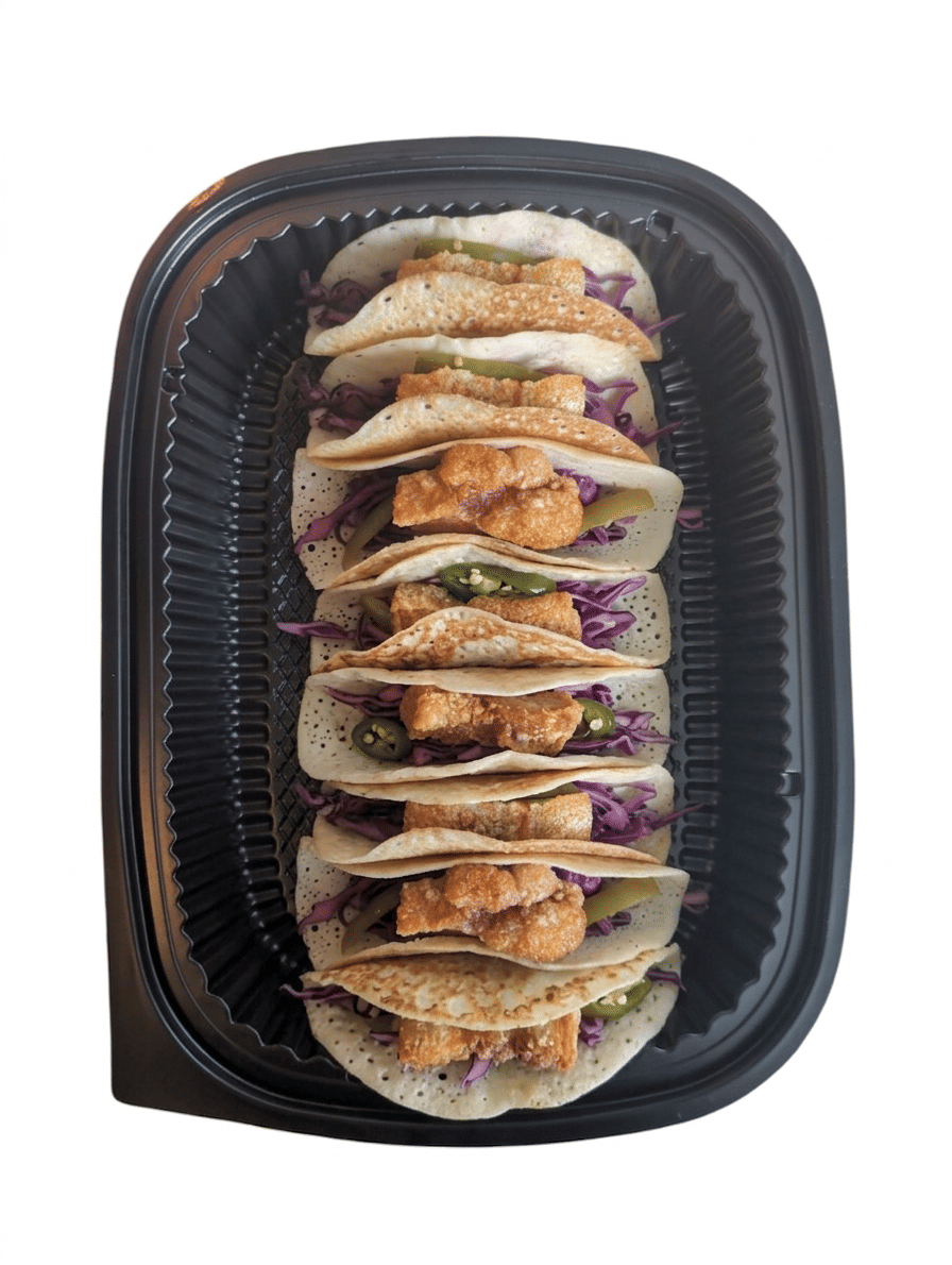 Roast Pork Dosa Taco Platter
