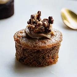 Carrot and Walnut Individual Cake