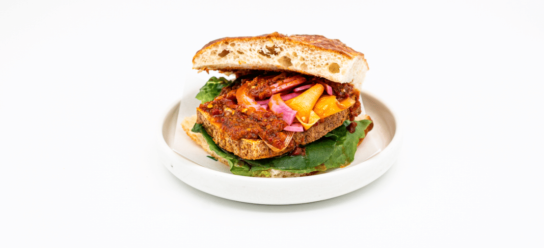 Javanese Marinated Tofu Sandwich