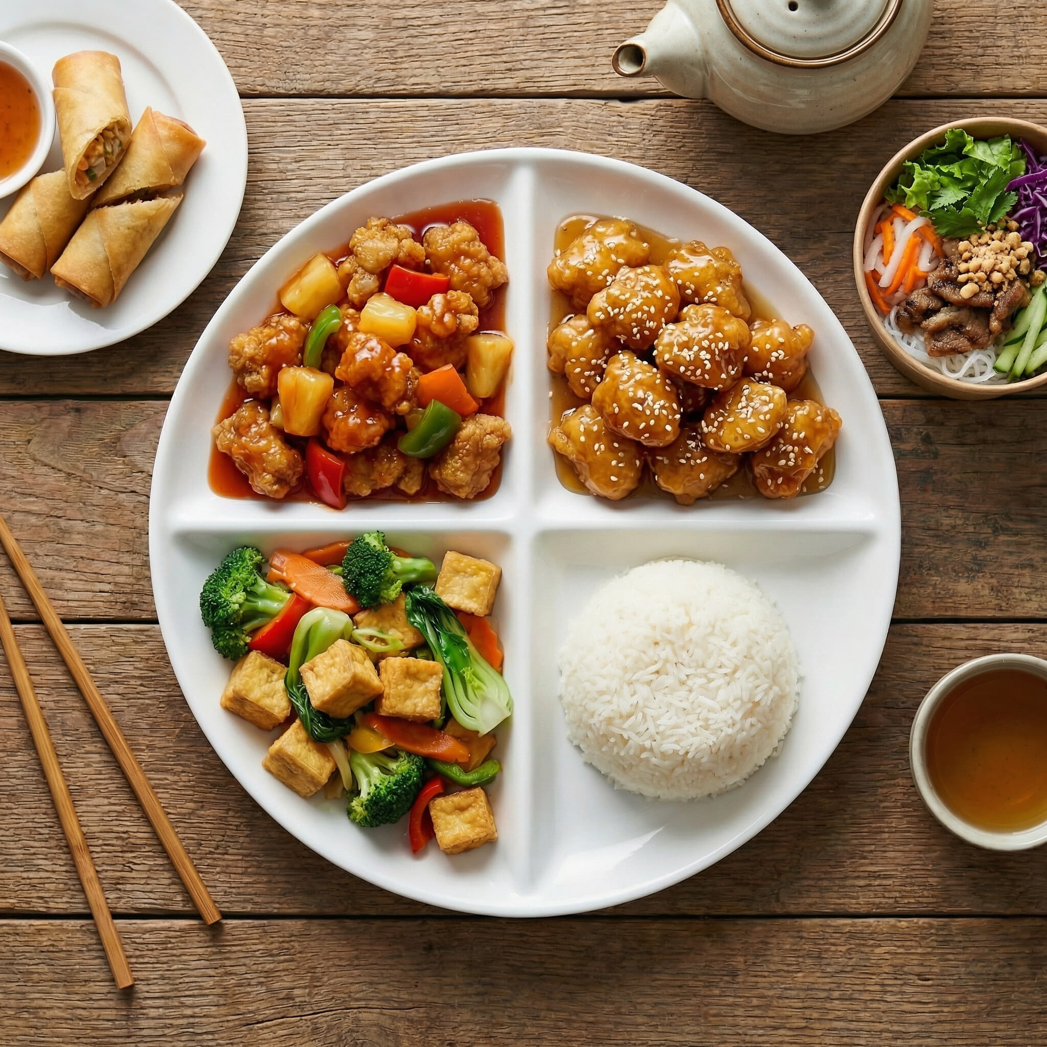 2 Mains + 2 Entrees + 2 Sides