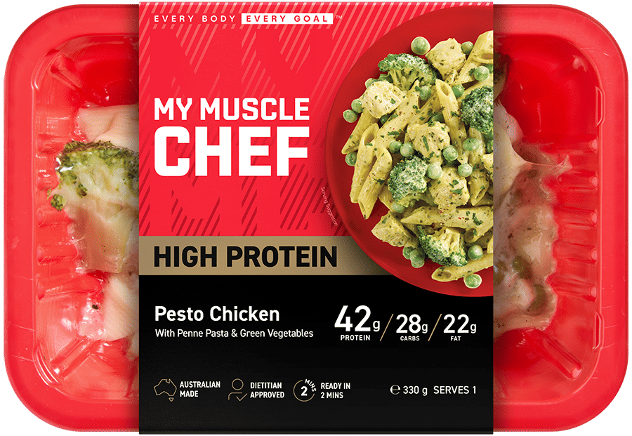 Pesto Chicken with Penne Pasta & Green Vegetables