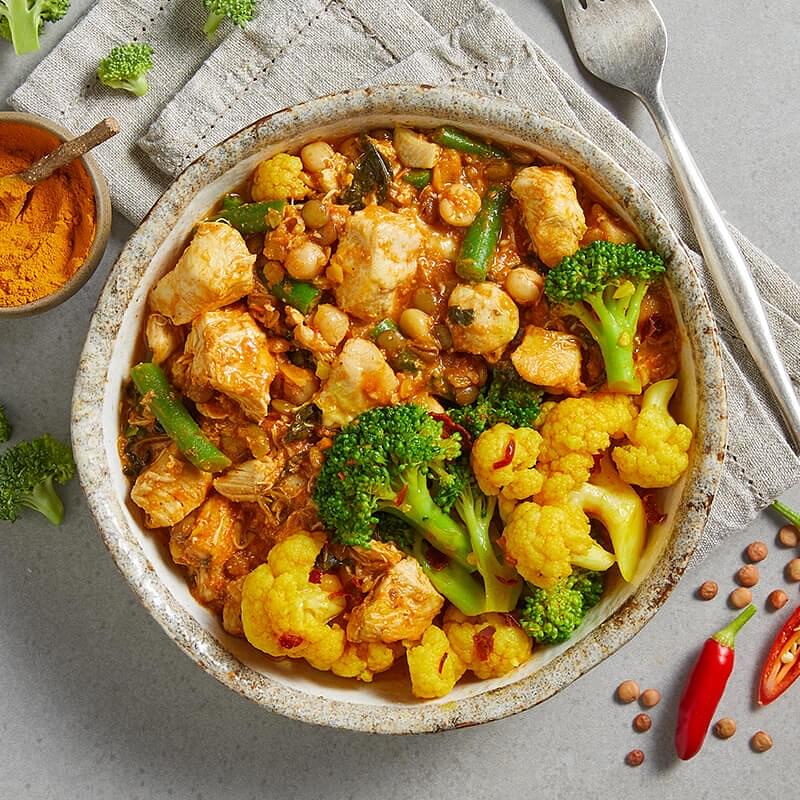 Chicken Tikka with Chickpea Dahl