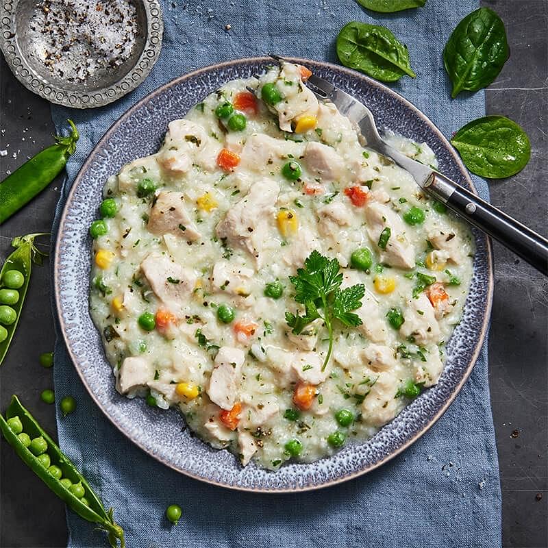 Garlic & Herb Chicken With Vegetable Risotto