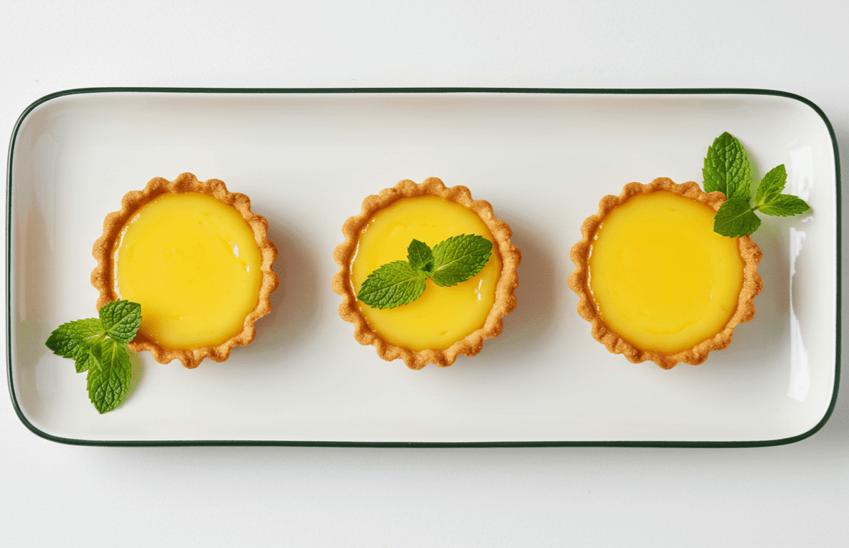 Lemon Tart, Smashed Meringue, Fresh Mint