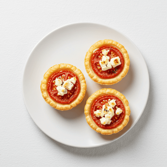 Mini Caramelised Tomato & Feta Tarts