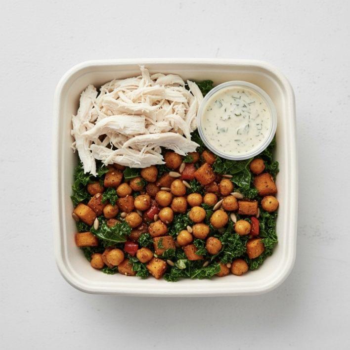 Poached Chicken & Chickpea Salad