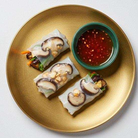 Shitake & Water Chesnut Rice Paper Rolls
