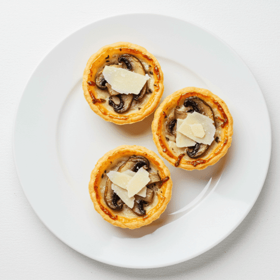 Tartlet of Wild Mushrooms, Slow Cooked Garlic