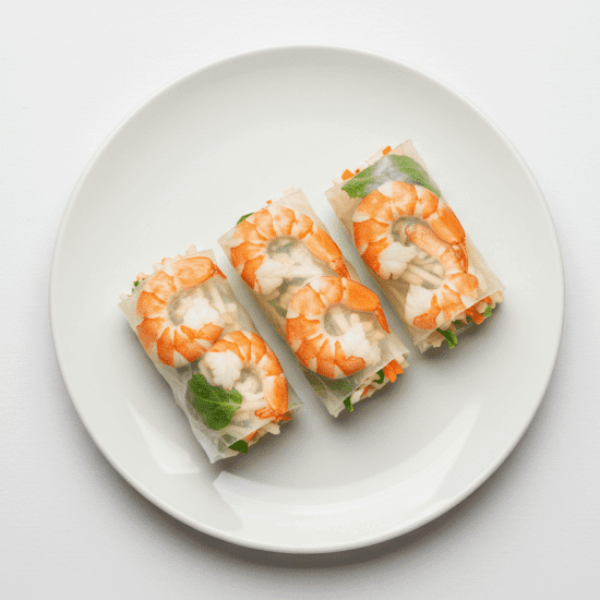 Tiger Prawn & Crunch Slaw Rice Paper Rolls, Sweet Chilli