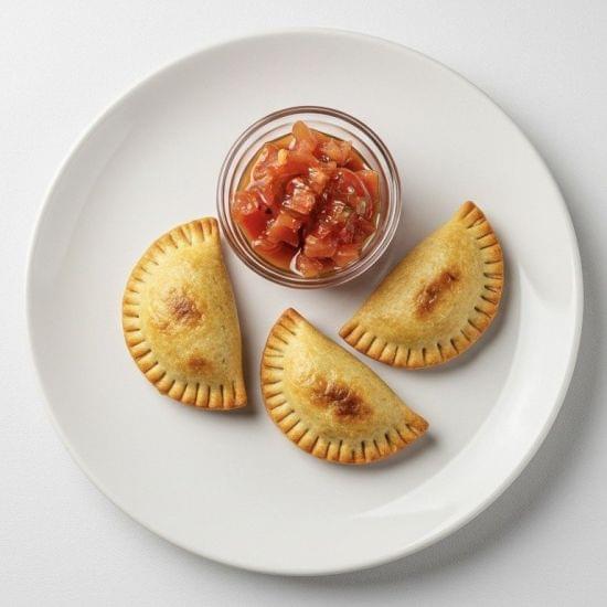 Vegan Mexican Roasted Vegetable Empanada, Smoked Tomato Relish