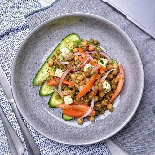 Feta, Chickpea & Lentil Salad