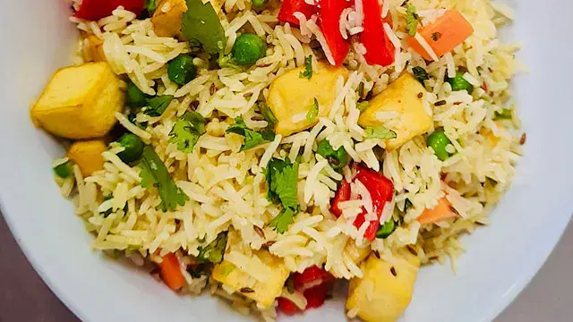 Tofu Mixed Vegetables Pulao