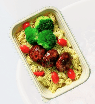 Confit Portebello Mushroom with Pesto Fusilli Pasta