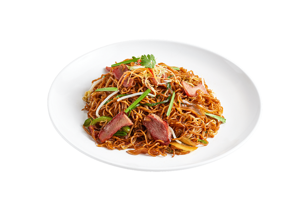 Soy Sauce Fried Noodle with BBQ Pork