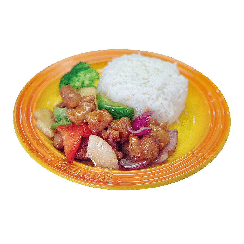 Sweet and Sour Pineapple Pork Rice Bowl